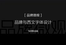 [品牌微观] : 品牌与西文字体设计