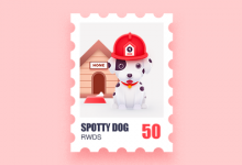 小狗邮票插画教程